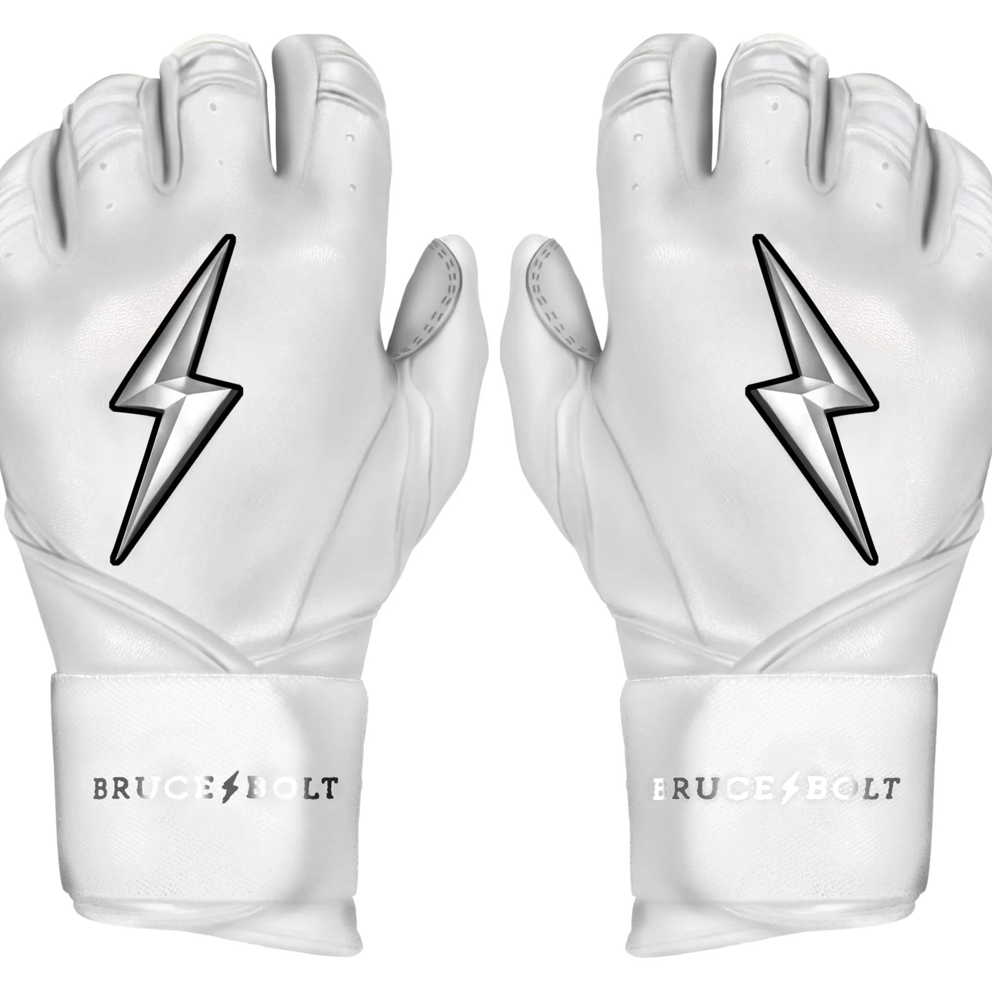 BRUCE BOLT Batting Gloves | Chrome Series Long Cuff Batting Gloves