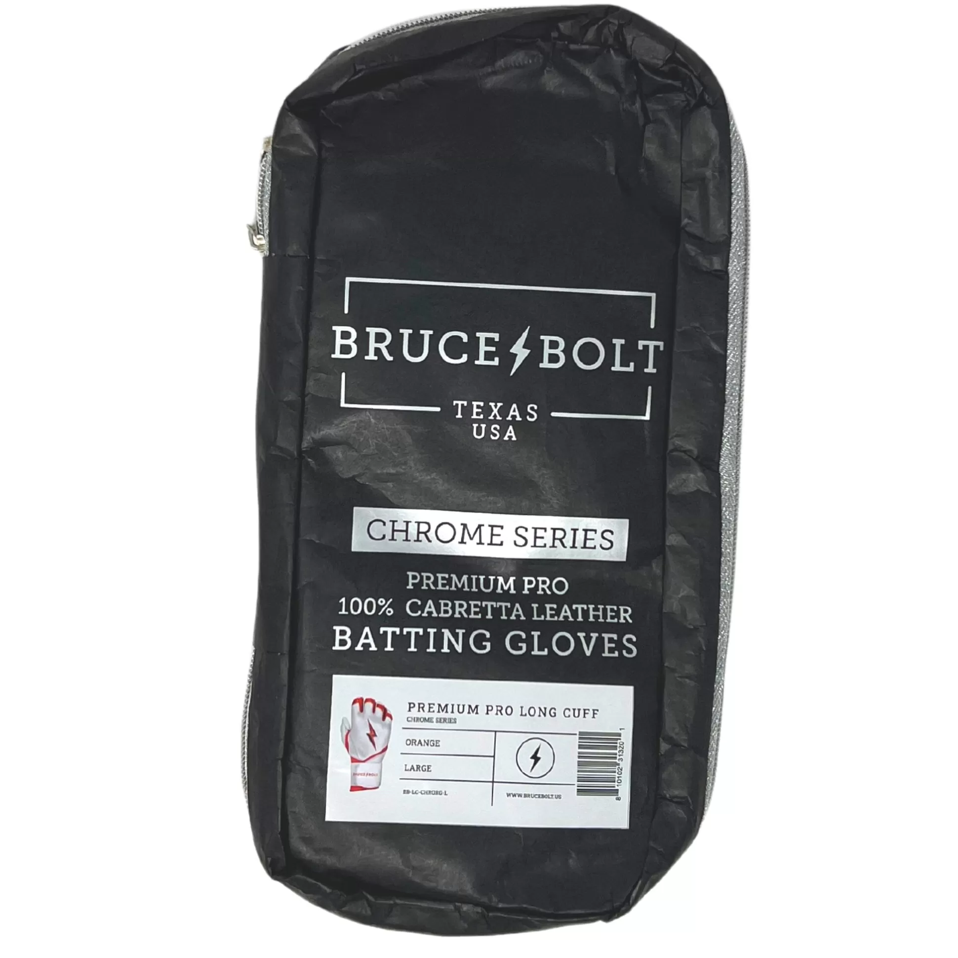 BRUCE BOLT Chrome Series | Chrome Series Long Cuff Batting Gloves