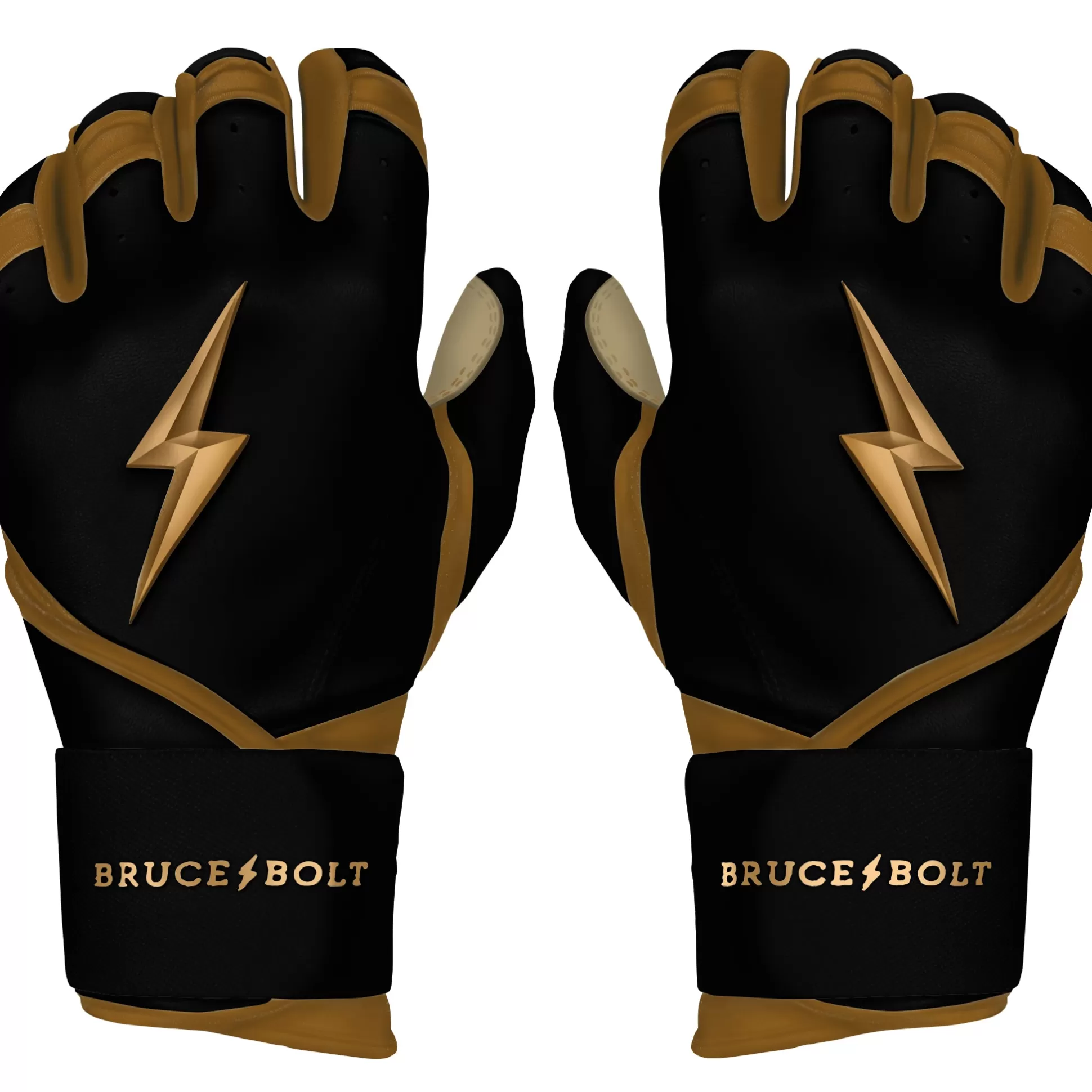 BRUCE BOLT Batting Gloves | Gold Series Long Cuff Batting Gloves