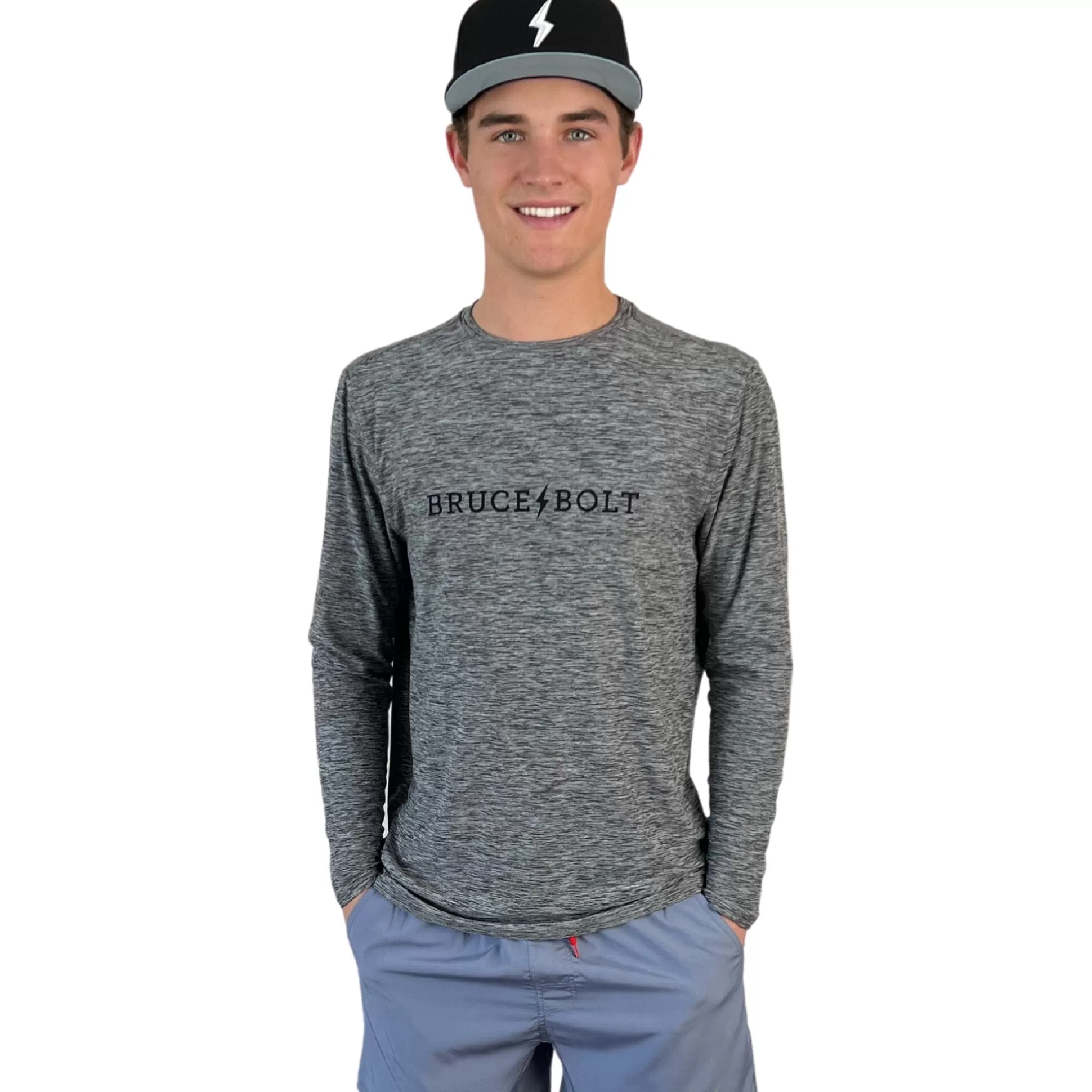 BRUCE BOLT Lifestyle | Long Sleeve "" Supersoft Grey Tshirt