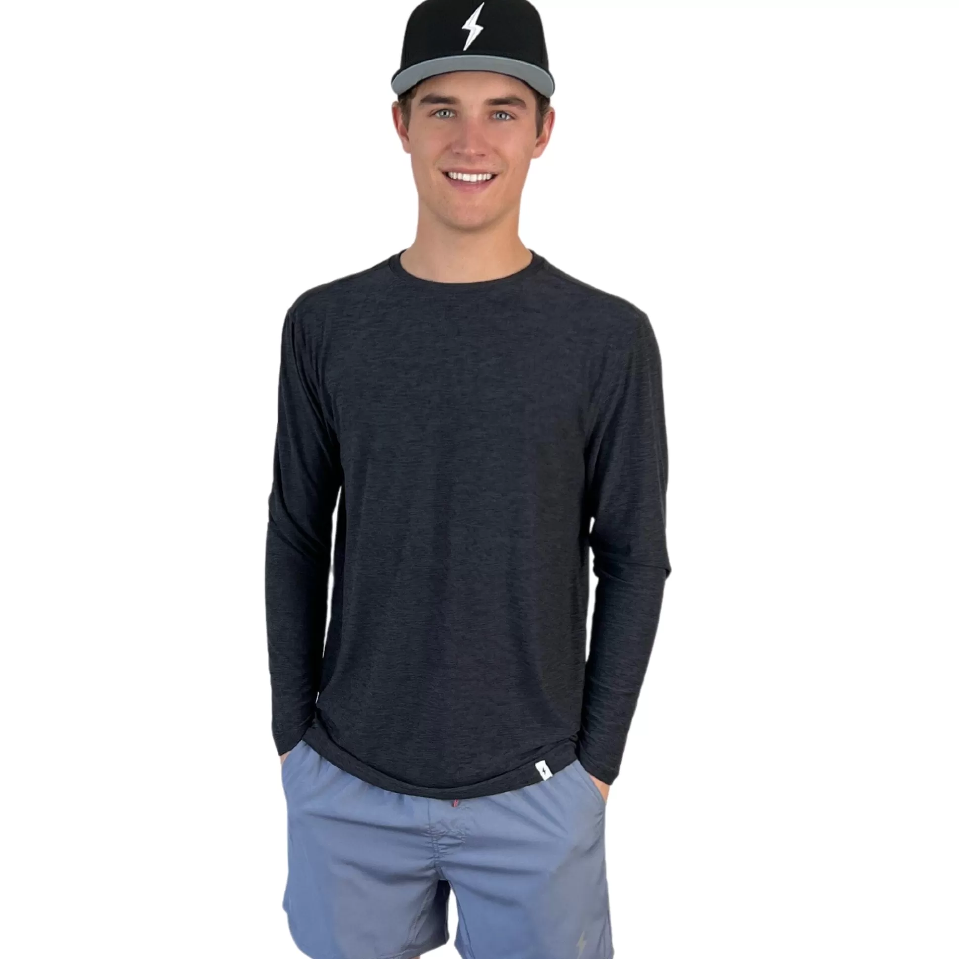 BRUCE BOLT Lifestyle | Long Sleeve Supersoft Charcoal Tshirt