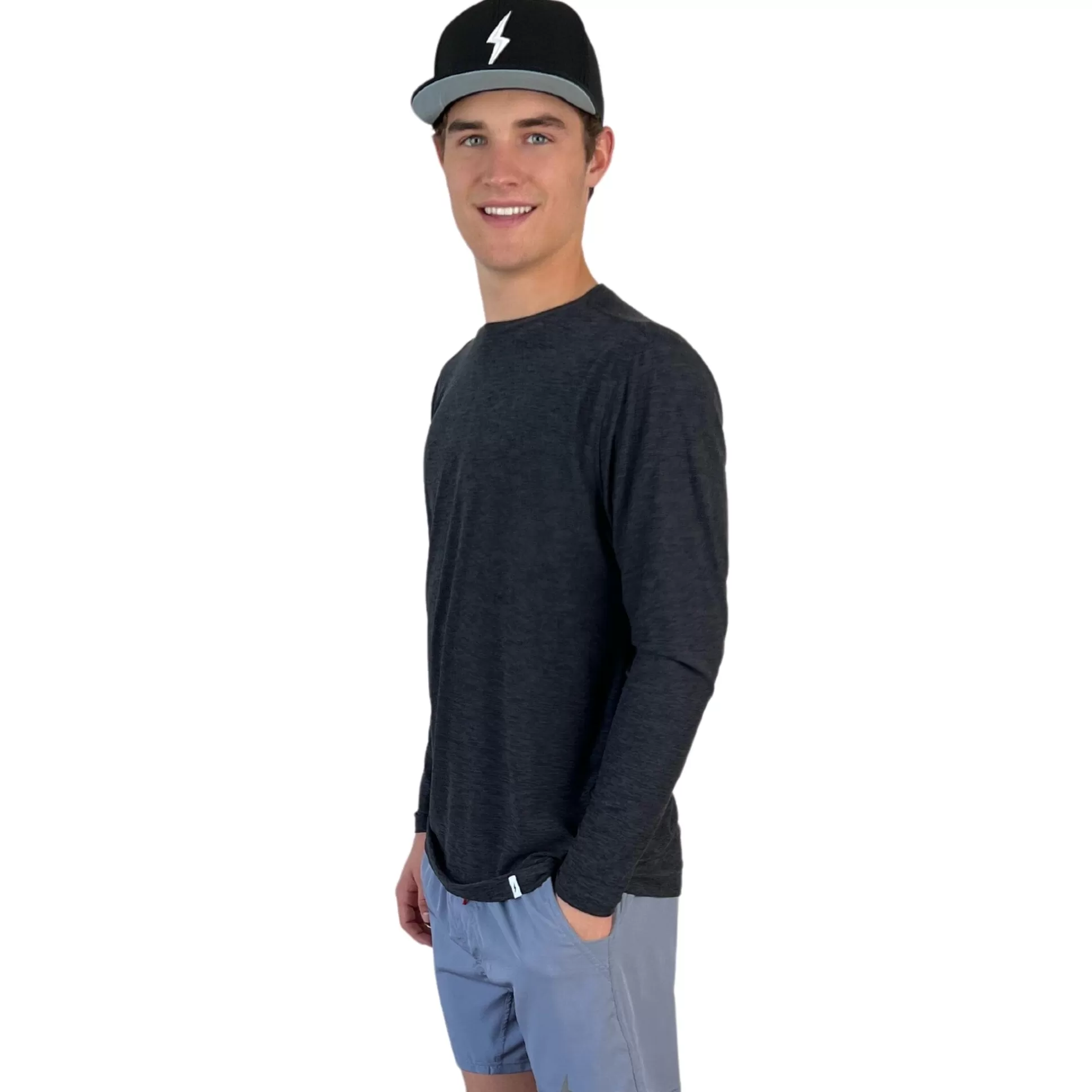 BRUCE BOLT Lifestyle | Long Sleeve Supersoft Charcoal Tshirt