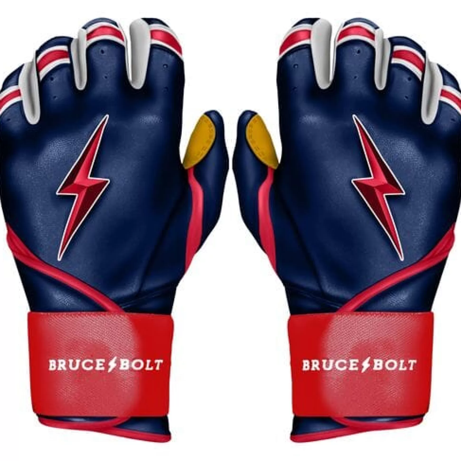 BRUCE BOLT Batting Gloves | Patriot Series Long Cuff Batting Gloves