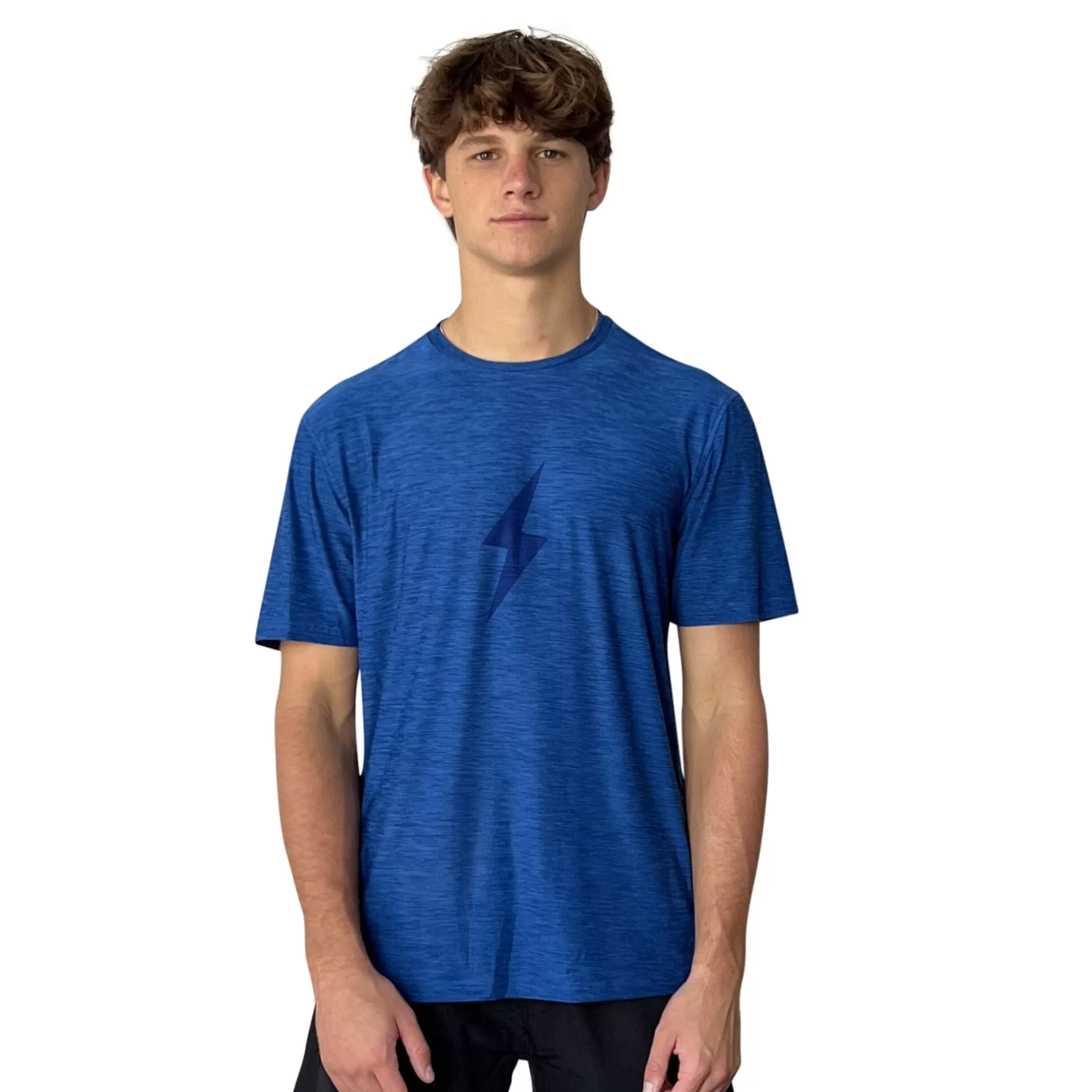 BRUCE BOLT Premium Tees | Short Sleeve "Bolt" Supersoft Blue Tshirt