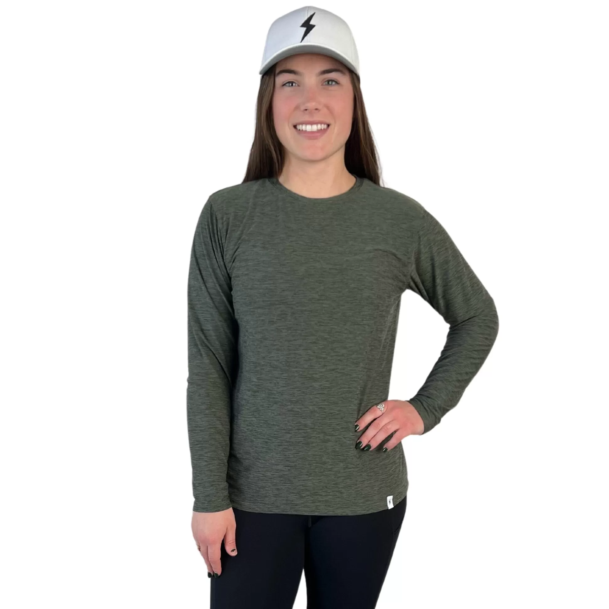 BRUCE BOLT Lifestyle | Women's Long Sleeve Supersoft Olive Tshirt