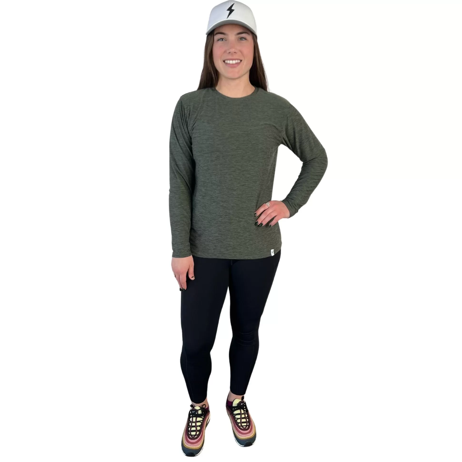 BRUCE BOLT Lifestyle | Women's Long Sleeve Supersoft Olive Tshirt